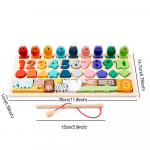 Montessori puidust kalap&uuml;&uuml;gi numbrikujuline loomade paaristamise tegevuslaud lastele, hariduslikud peenmotoorika treeningu abivahendid