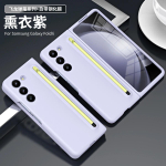 Pliiatsihoidja &uuml;mbris Samsung Galaxy Z Fold 6 5 4 3 5G Z Fold 4 Z Fold 6 pliiatsikaitseekraaniga karastatud kilekattega For Samsung Z Fold 4&with film lilla