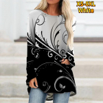 XS-8XL Naiste s&uuml;gis- ja talveriided Naiste pikkade varrukatega topid 3D-tr&uuml;kiga s&auml;rgid lahtised tuunika T-s&auml;rgid pullover-pluusid 4XL