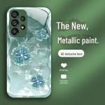 Samsung S23Puls neljalehelise ristiku vedel klaaskest &ndash; t&auml;ielik kaitse S8 objektiivile, kukkumisvastane ja t&auml;iustatud tehnoloogia S21 Plus roheline