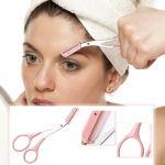 Kulmud, roostevabast terasest kulmuk&auml;&auml;rid koos kammiga, kulmude trimmimise k&auml;&auml;rid karvaeemaldusvahend naiste t&uuml;drukutele One Size roosa