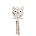 Owl Macrame seinarippumiskaunistused elutuppa Kontori magamistoas K&auml;sitsi kootud Boho gobel&auml;&auml;n &Ouml;&ouml;kulli markafi seinakunst k&auml;sit&ouml;&ouml; M