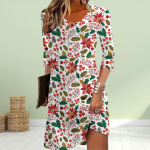 Naiste vabaajakleit S&uuml;gisene kollase oranži mustriga kleidid naistele O-kaelusega l&uuml;hikeste varrukatega kleit plusssuuruses XS must