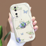 Armas koomiksimustriga kreemjas tekstuuriga korpus Lainelise servaga pehme silikoonkaanega telefoni&uuml;mbris Huawei Honor Infinix Tecno iPhone'i jaoks Huawei Nova 9 SE must