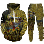 Meeste Loomade Bass Carp P&uuml;&uuml;k 3D Prindi Mood Fisher Tracksuit Unisex Hoodie Jooksup&uuml;ksid 2tk Komplekt V&auml;liriided Suurus S-6XL XL