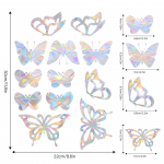 Vikerkaare p&auml;ikesep&uuml;&uuml;dja ​​aknakleebised PVC kassi liblikas prisma klaasseinakleebis Kodu lastele Magamistoa kaunistus Isekleepuv kleebis Butterfly