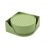 8 tk Joogialuse alus koos hoidikuga Libisemisvastase soonega disainiga silikoonist alusp&otilde;hjaga kuumakindel n&otilde;udepesumasinas Ohutu tassi matt baari tarvikud