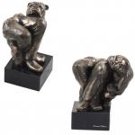 Bulldog - Dog statue, bust on stone base, sculpture, trophy for dog show by Art-Dog brand