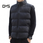 Meeste puuvillane vest s&uuml;gistalvine krae varrukateta t&otilde;mblukuga ja taskutega &uuml;hev&auml;rviline paksendatud tepitud vest mantel M sinine