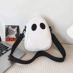 Vintage &otilde;lakott kaenlaalusele Naljakas Devil Ghost Crossbody kott Naiste disainitud PU-nahast lukuga rahakotid ja k&auml;ekotid must