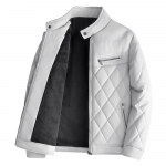 Pu Leather Cotton-padded Clothes Men's Winter Velvet Thickened Leather Cotton Clothes Youth Locomotive Leather Jacket Jacket L
