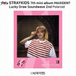 Stray Kidsi 7. minialbum Maxident SoundWave 2. Lucky Draw fotokaart Polaroid I.N - Benefit