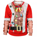 Mehed Naiste Elf Inetu J&otilde;ulukampsun 3D Naljakas prinditud j&otilde;ulukampsunid Topid Unisex Pullover P&uuml;hadepidu Tacky J&otilde;ulukampsun L