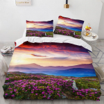 Taevas Tekikott Komplekt Pilv Vikerkaar Kirsi&otilde;ie Element Romantiline Teema King Size Pol&uuml;ester Tekikott Lapsele T&uuml;drukule Naistele 70x133cm 2pcs