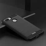 Harjatud s&uuml;sinikkiust &uuml;mbris xiaomi redmi 6 p&otilde;rutuskindel telefoni kate xaomi Redmi6 t&auml;iskaitsega pehmest silikoonist telefoni&uuml;mbriste jaoks Redmi 6 must