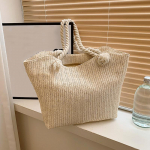 Naised Rannavana k&auml;sitsi valmistatud kootud &otilde;lakott &otilde;lgedest ostukotid Boheemlaste naiste suvereisid Puhkus vabaaja kandikud 26x9.5x26.5cm khaki
