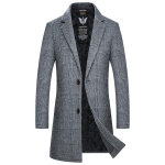 Uued s&uuml;gis- ja talvevillased meeste mantlid Paksendatud Slim Fit keskmise pikkusega villased mantlid Villased meeste mantlid M