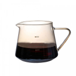 Klaasist kohvifiltrikann 60-kraadine V-kujuline lehter Kohviserver Kohvipruulimistass Barista L-Coffee Carafe kollane