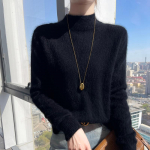 Naiste ka&scaron;miirist kampsun Qinghe ka&scaron;miir 30% ka&scaron;miir 30% naarits 30% vill 10% nailon Naiste s&uuml;gistalvine paks ka&scaron;miirist pullover pehme ja soe M beež