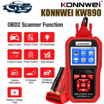 KONNWEI KW890 12V Autopatterii Tester Anal&uuml;saator Autodiagnostika T&ouml;&ouml;riist Patarei Sobivus 3 &uuml;hes Auto OBD2 Skanner Koodilugeja punane