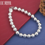 925 Sterling h&otilde;be 8mm &uuml;mmargune helmes kett k&auml;ev&otilde;ru Mood pulma ehted 20CM