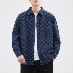 Kudumine Jacquard Jaapani Vintage T&ouml;&ouml;riistad S&auml;rk Meeste Mitmek&uuml;lgne Lahtine Suur Suurus Vabaaja Sinine S&auml;rkkleit Top M sinine