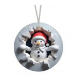 J&otilde;ulukaunistusega multifilm J&otilde;uluvana Lumememme Piparkoogimees rippuv kaunistus 2D akr&uuml;&uuml;lripats p&uuml;hadepuu kaunistamiseks Santa Claus