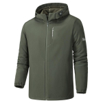 S&uuml;gis ja Talv Uued Pehmikriided Meeste Kerge &Auml;rikasulik Kapuutsiga Jakk &Uuml;hev&auml;rviline Veekindel Jakk L must