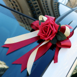 Loov Pulmaauto Kaunistus Uksek&auml;epidemed Tahavaatepeegel Kaunistus Lilli Aksessuaarid Simuleeritud Roos Pulmaauto Kaunistus