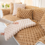 Kerge luksuslik prantsuse kreemjas liivatormi juuksematt talvine pl&uuml;&uuml;s paksendatud kate Moodne minimalistlik libisemisvastane diivani kate riidest k&auml;ter&auml;tik istmepadi 70*70cm
