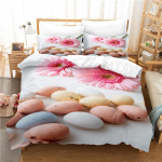 Roosa Voodipesukomplekt Tekikotikomplekt 3D Voodipesu Digitaaltr&uuml;kk Voodipesu Queen Size Voodipesukomplekt Moedisain EU single(135x200cm)