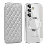 Magnetiline rahakoti nahast telefoni&uuml;mbris Samsung S22 S23 S24 S25 plus Ultra A55 A35 A16 A05 juhtmevaba laadimise klappkaanega Magsafe kaardihoidja jaoks Samsung S25 Ultra