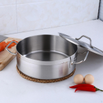 Pot Chinese Thick Non Stick with Lid Cooker Easy to Clean Shabu Soup 20cmx7.5cm