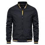 &Uuml;hev&auml;rviline Bomber jope Meeste vabaaja Slim Fit pesapalli meeste jakid S&uuml;gismoodsad meeste jakid 5XL must