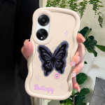 V&auml;rvitud muster Big Wave Edge pehme silikoon materjal Macaron telefoni &uuml;mbris p&otilde;rutuskindel kaitsev kummist &uuml;mbris OPPO Reno Realme jaoks Realme 11 Pro+ 5G must