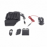 Kaasaskantav Mini M&auml;nguklaviatuur Hiir USB RGB Randmetugi Poolk&auml;e 35 klahviga klaviatuur Hiir koos muunduriga