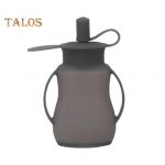 Silikoonist toidukotid v&auml;ikelastele Puuviljap&uuml;ree pigistatav kott Korduvkasutatavad toidukotid BPA-vaba omatehtud p&uuml;ree s&auml;ilituskott &otilde;lgede k&auml;epidemetega hall