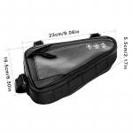 Jalgrattakoti esitoru raam Juhtraud veekindel rattakotid Kolmnurkne kott raamihoidik Jalgrattatarvikud must