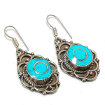 Tibetan Turquoise Handmade Jewelry Earring 1.77 i5q70