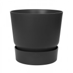 ELHO Pot de fleurs rond Greenville - &Oslash; 47 x H 44 cm - Ext&eacute;rieur - 100% recycl&eacute; - Noir