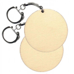 20 porte-cl&eacute;s en bois ronds &Oslash; 5,5 cm