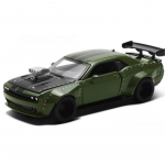 Cool &Scaron;ikk Auto 1/36 Dodge Challenger SRT Hellcat Kokkupandud Modifitseeritud M&auml;nguauto Mudel Valatud Sulamist Miniatuur Kollektsioon Kingitus roheline