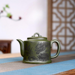 300ml Vintage Yixing Lilla Savi Teekannud K&auml;sitsi Valmistatud Draakoni Pott Toores Maak Roheline Muda Veekeetja Hiina Zisha Teekomplekt Tee Tarvikud Kaunistused