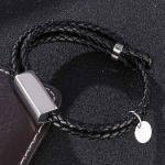 Trendikad reguleeritavad ehtsast nahast k&auml;ev&otilde;rud meeste mitmekihilised punutud k&ouml;iega k&auml;ev&otilde;rud meestele naiste k&auml;ev&otilde;rud ehted BB1065 150mm-250mm kuld