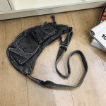 Rinnakott Naiste Retro Pestaud Denimkott Trendikas Lahe Lokomotiivi &Otilde;lakott Mitmetaskuline Jalgrattas&otilde;idu Vabaaja Meeste S&otilde;numitooja kott khaki