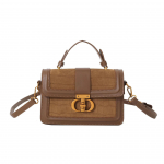 Kaasaskantav Naiste Retro Kivi Mustriga &Otilde;lakott Personaliseeritud S&otilde;numitooja V&auml;ike Ruudukujuline Kott pruun