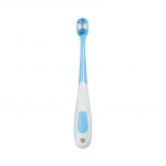 Laste pehmete harjastega makaroonihambahari v&auml;ikese peaga beebi ja v&auml;ikelapse hammaste jaoks kollane