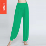 Modaalsed treeningspordip&uuml;ksid jooga ja tantsu jaoks, avarad, suured p&uuml;ksid L roheline