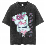 Cyberpunk Edgerunners Hip Hop Pesitud T-s&auml;rk Naistele Unisex Streetwear L must