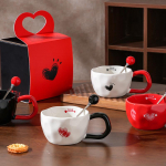 Kingitusikarp Armas Loov Isiksus Armastus Kruus Paari Suveniirkingitus Keraamiline Tass Lusikaga Veetass 330ML